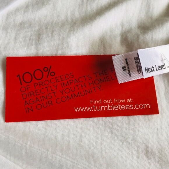 Next Level The Future Is Bright Short Sleeve Tee Sz M White NWT - Picture 9 of 10